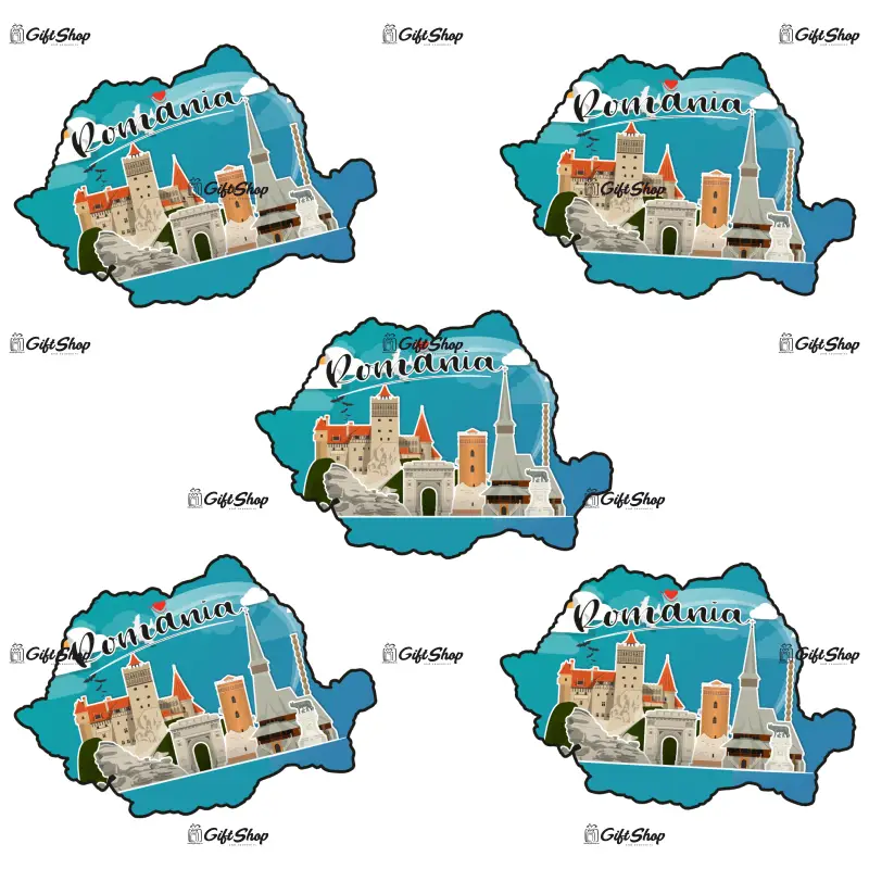 Harta, romania, magnet frigider mgs018